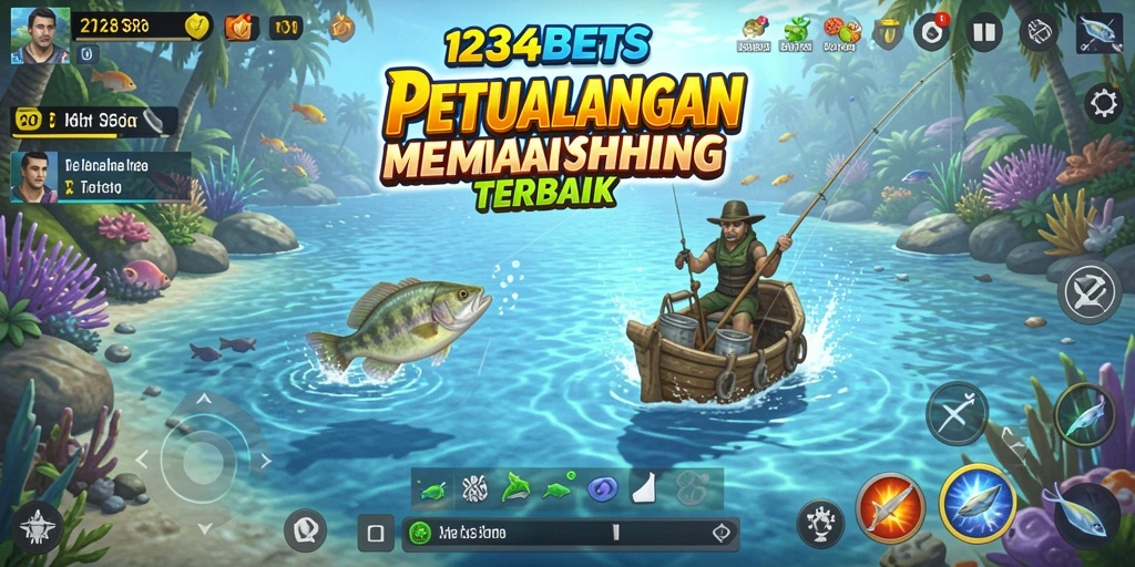 Tampilan gameplay memancing yang mendebarkan di 1234BETS.