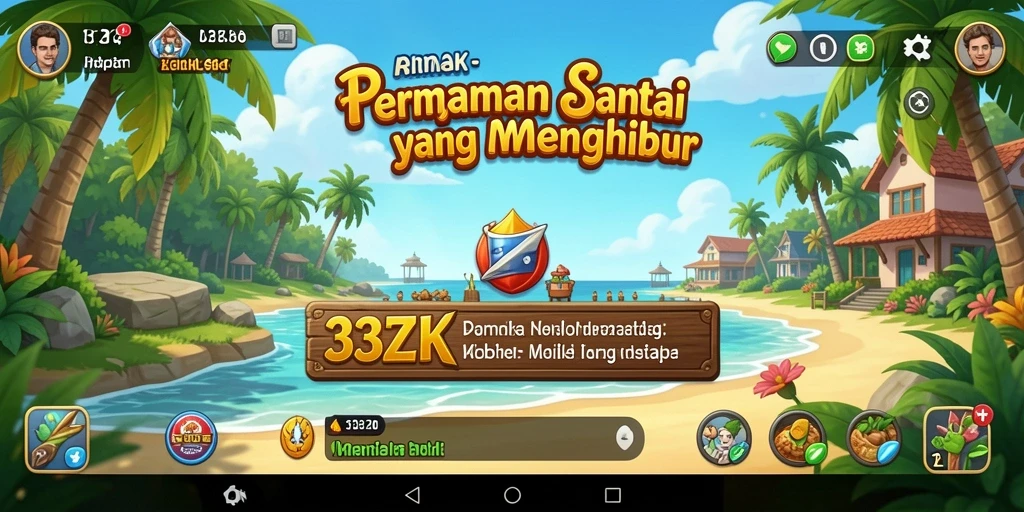 Tampilan gameplay 33ZK yang ceria dan menyenangkan.