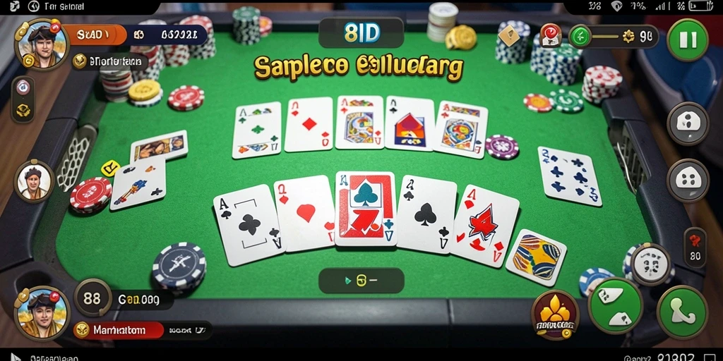 Tampilan gameplay seru Gaple di 8ID yang mengasyikkan.