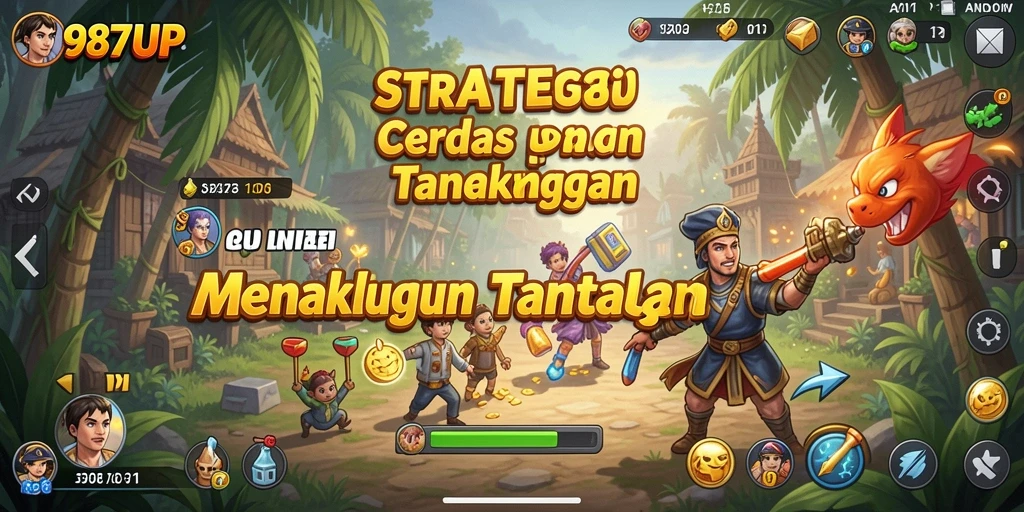 Tampilan gameplay seru dalam 987UP dengan banyak strategi yang dipikirkan.