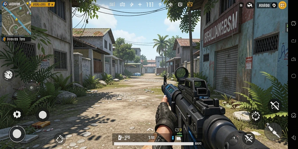 Screenshot gameplay ADI99 menampilkan aksi tempur yang mendebarkan.