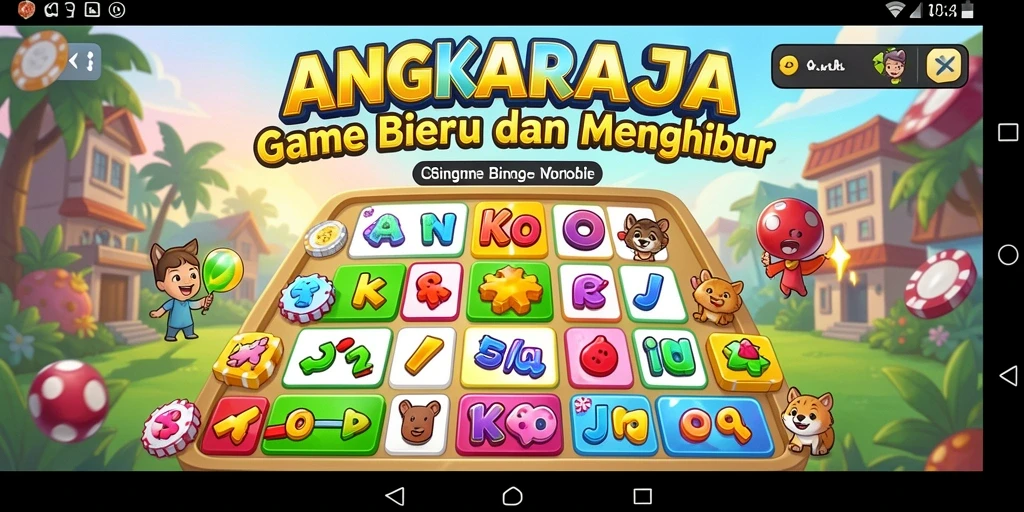 Tampilan gameplay seru dalam permainan Bingo ANGKARAJA.