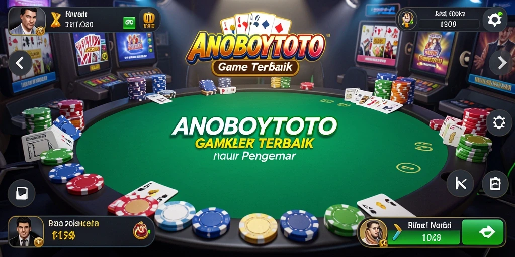 Tampilan gameplay ANOBOYTOTO dengan suasana poker yang mendebarkan.
