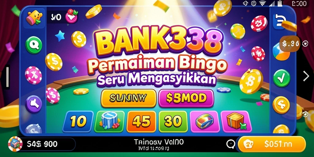 Screenshot utama BANK338 menampilkan gameplay Bingo yang seru.