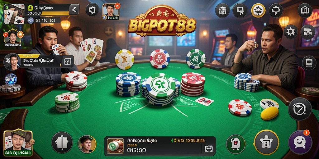 Tampilan menarik saat bermain QiuQiu di BIGPOT88.