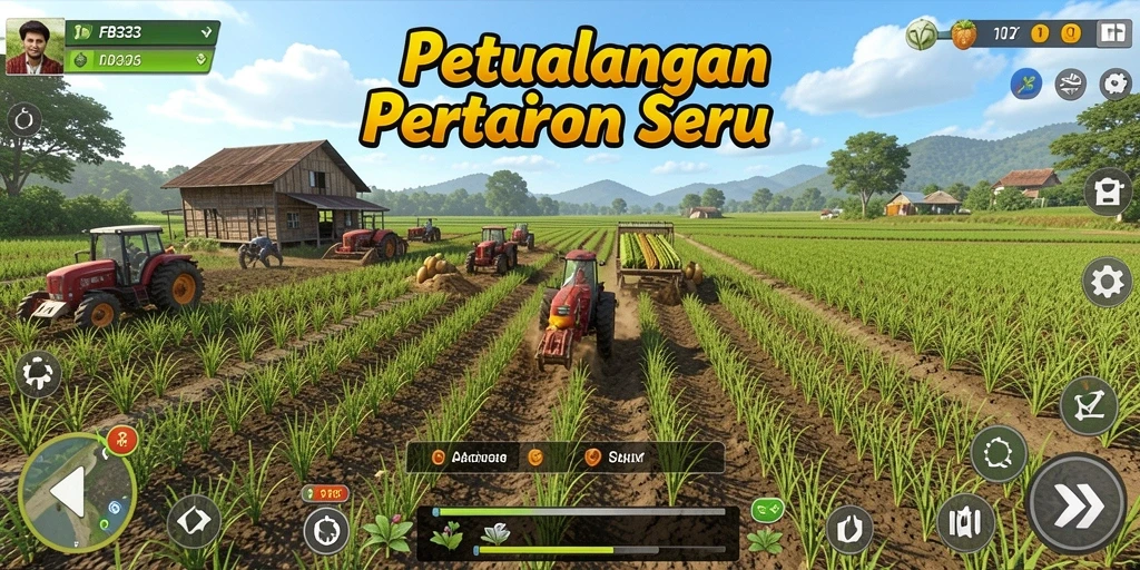 Gameplay FB333 menampilkan pengalaman bertani yang interaktif dan menyenangkan.