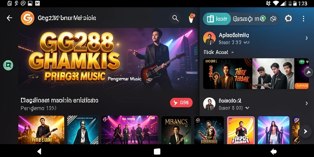 Screenshot GG288 menampilkan pengalaman bermain musik yang seru dan interaktif.