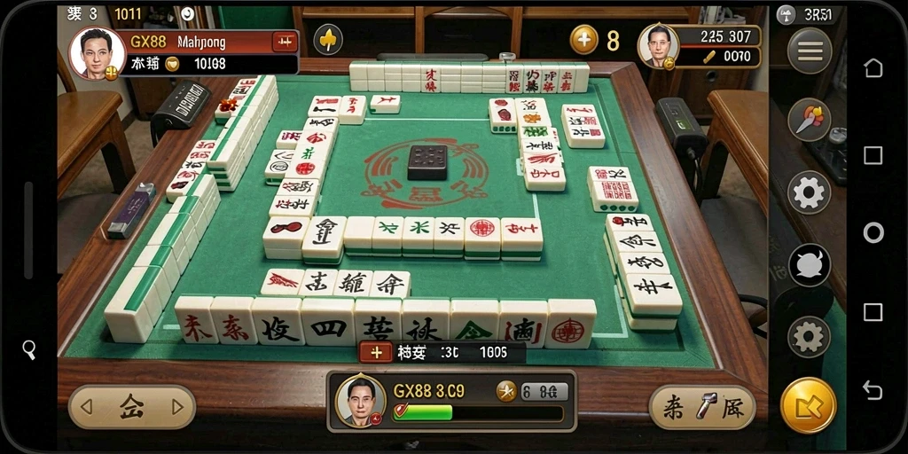 Screenshot gameplay GX88 yang seru menampilkan papan Mahjong yang menarik.