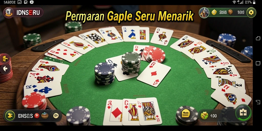 Screenshot gameplay Gaple menunjukkan antarmuka yang menarik dan user-friendly.