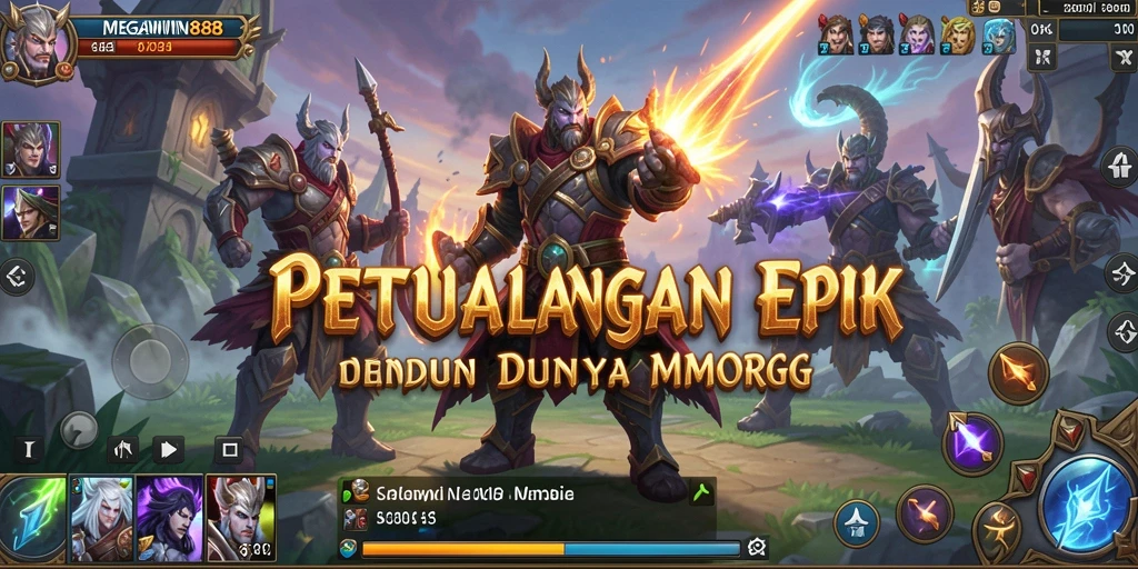 Screenshot MEGAWIN888 menunjukkan aksi seru dalam dunia MMORPG.
