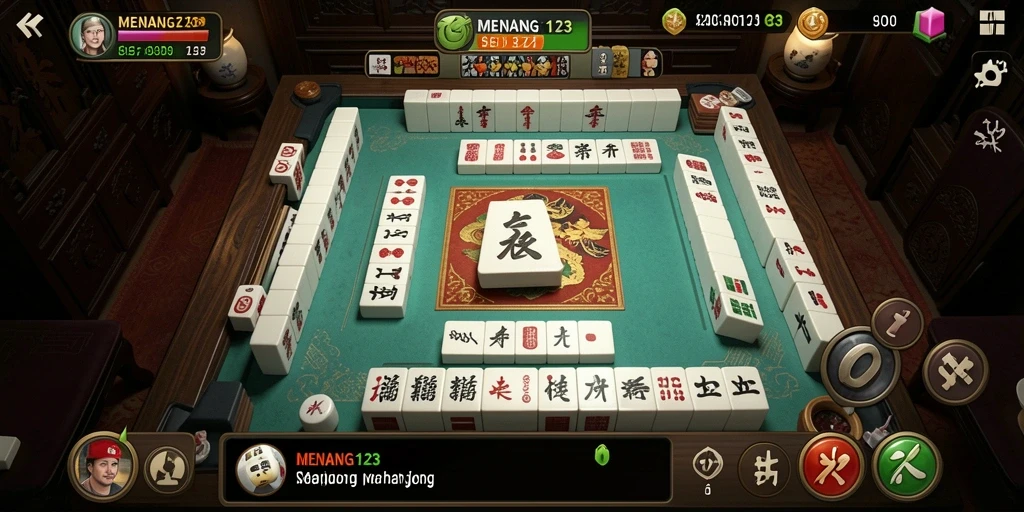 Tampilan gameplay Mahjong MENANG123 yang seru dan menantang.