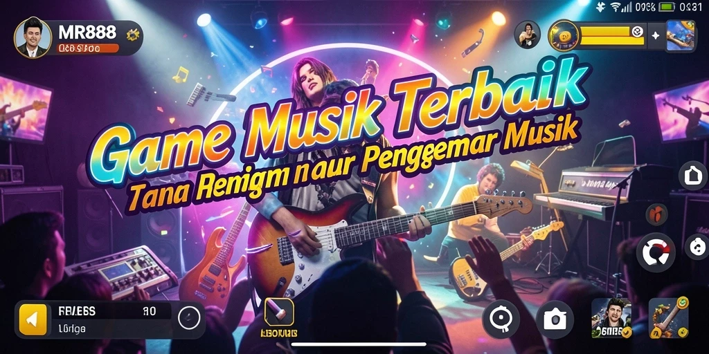 Tampilan gameplay MR888 yang penuh warna dan dinamis.