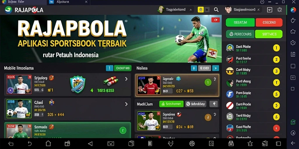 Tampilan gameplay menarik di aplikasi RAJAPOLA yang menampilkan berbagai taruhan.