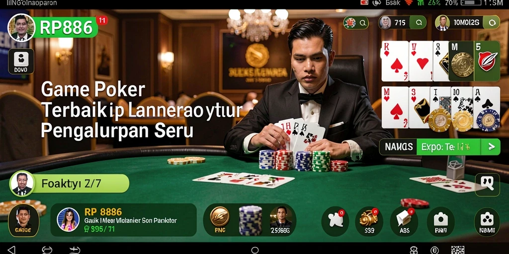 Screenshot menunjukkan gameplay seru RP886 dengan pemain yang bersaing.