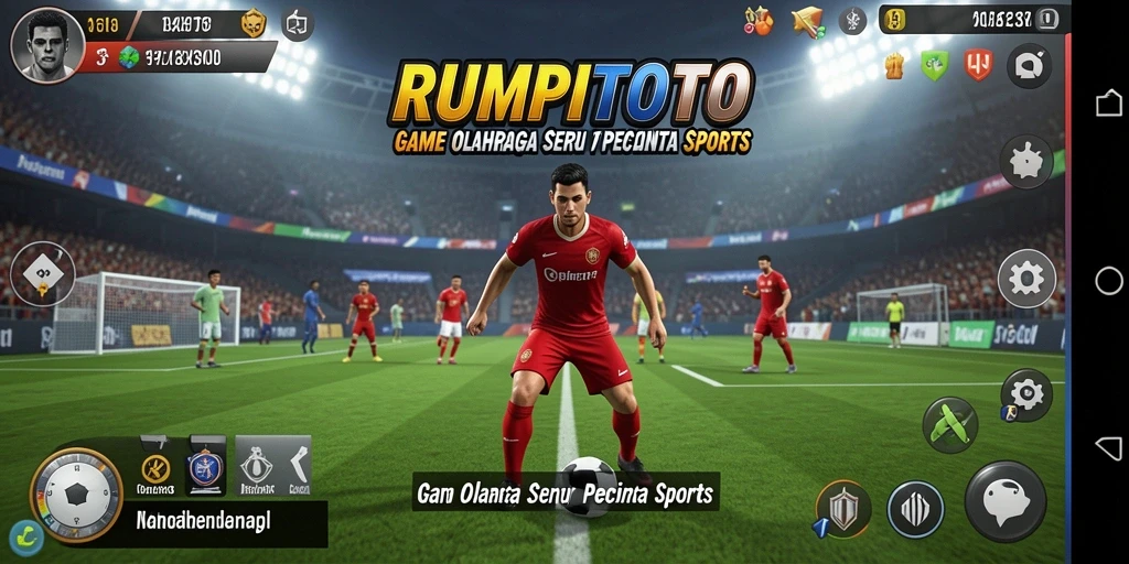 Tampilan gameplay RUMPITOTO menampilkan aksi olahraga yang mendebarkan.