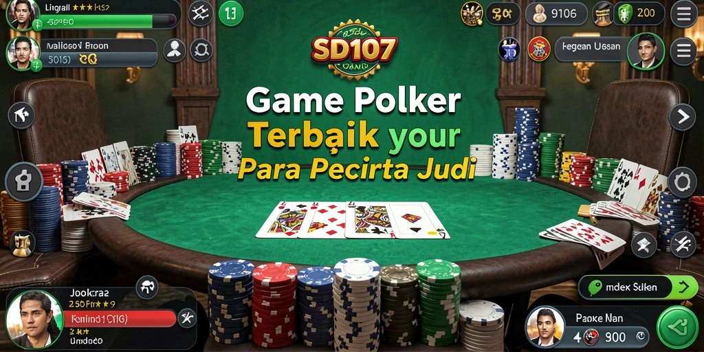 Screenshot SD107 menampilkan gameplay Poker yang seru dan interaktif.