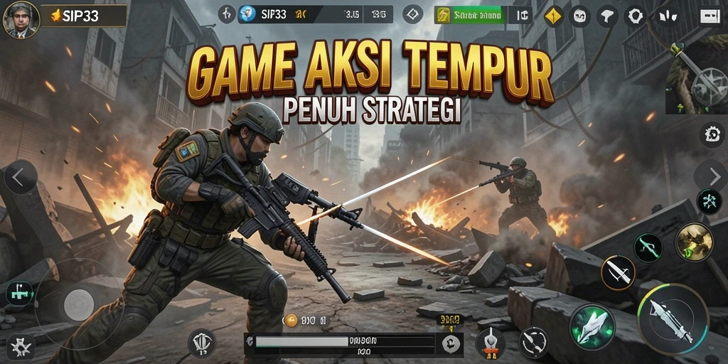 Gameplay seru dalam SIP33 dengan aksi tembak-menembak yang intens.