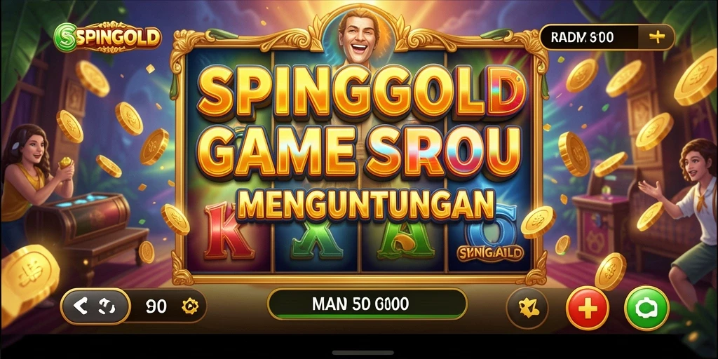 Screenshot gameplay SPINGOLD yang menampilkan putaran slot yang mendebarkan.