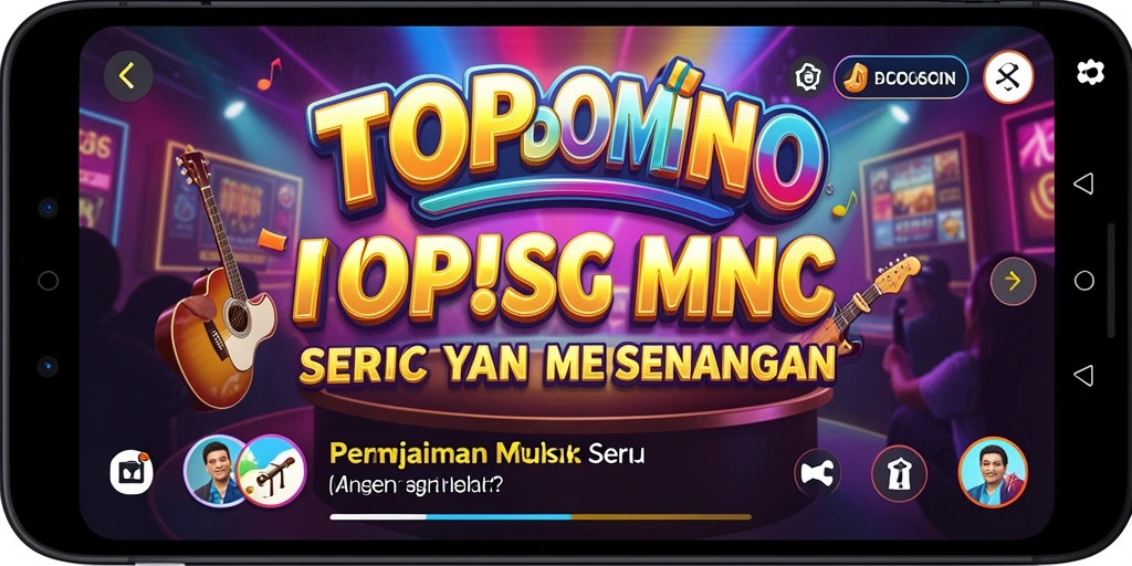 Tampilan gameplay <strong>TOPDOMINO</strong> dengan berbagai lagu dan tantangan menarik.