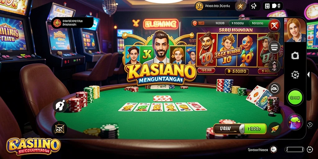 Tampilan menarik dari gameplay Kasino di V98