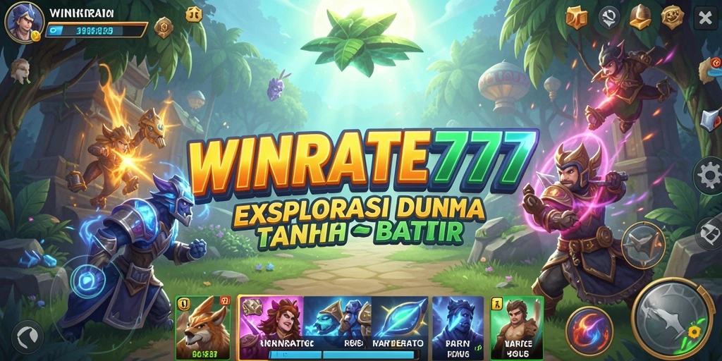 Tangkapan layar menunjukkan eksplorasi luas dalam WINRATE777.